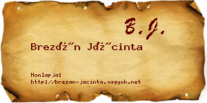 Brezán Jácinta névjegykártya
